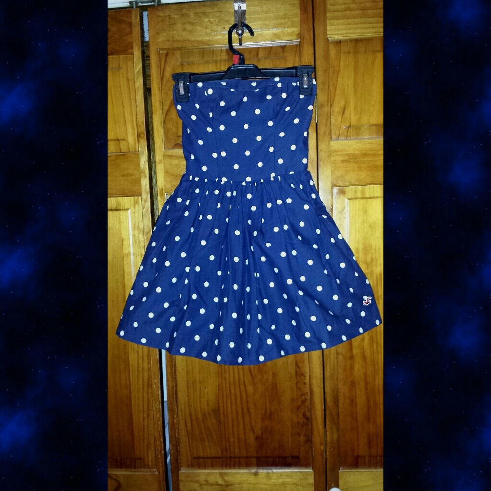 Navy Polka Dot Dress