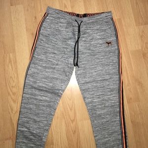PINK black and orange sweatpants