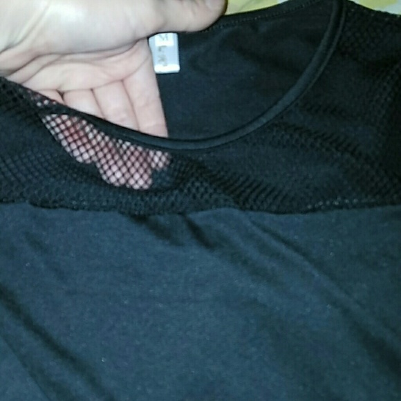 Tops - *Long-Sleeved Shiny & Mesh Top* Tops - *Long-Sleeved Shiny & Mesh Top*