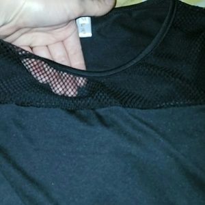 Tops - *Long-Sleeved Shiny & Mesh Top* Tops - *Long-Sleeved Shiny & Mesh Top*