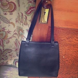 Acosta black leather shoulder bag