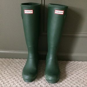Army green Hunter Boots