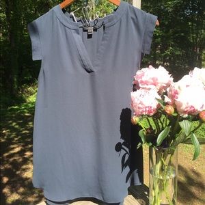 Blue/Gray Banana Republic dressy shirt.