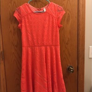 Coral Girls Dress