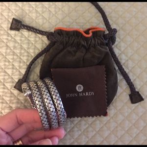 John Hardy Sterling silver double coil bracelet