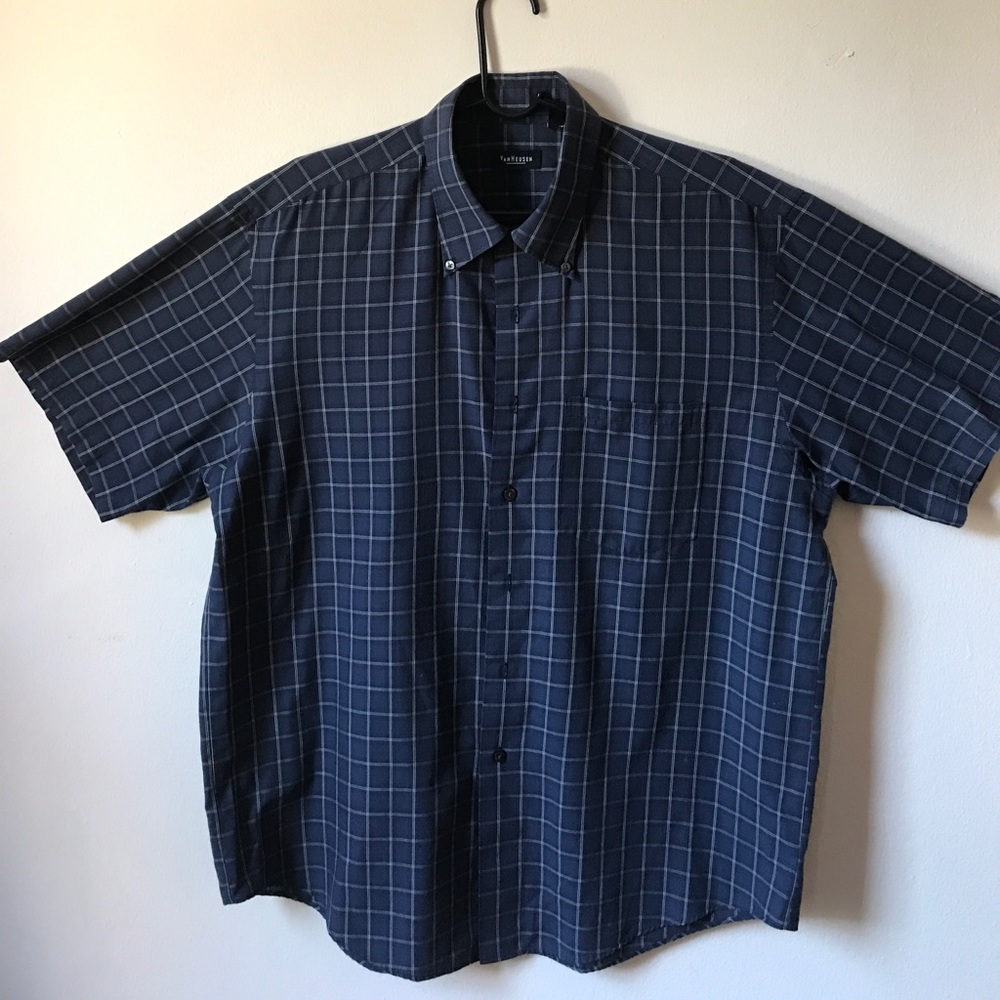 Men's full-cut S/S Navy shirt