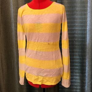 Express Yellow Beige Striped Sweater