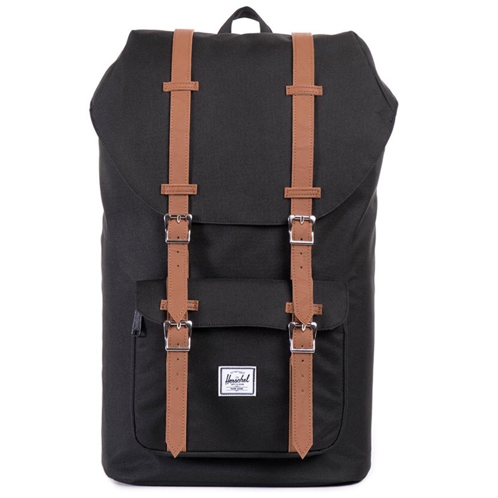 NWT HERSCHEL LITTLE AMERICA BACKPACK- BLACK/TAN