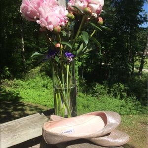 Steve Madden Gold Glitter Ballet Flats
