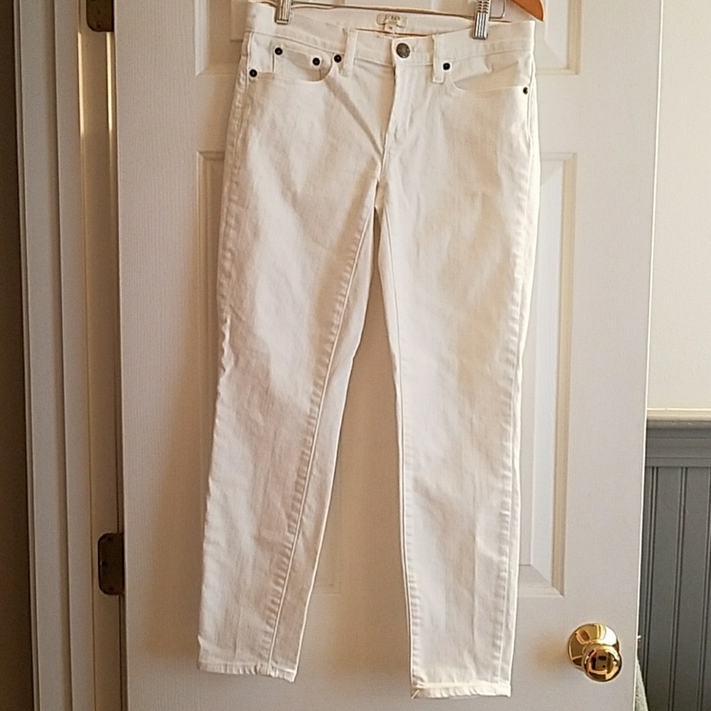 J Crew white skinny jeans
