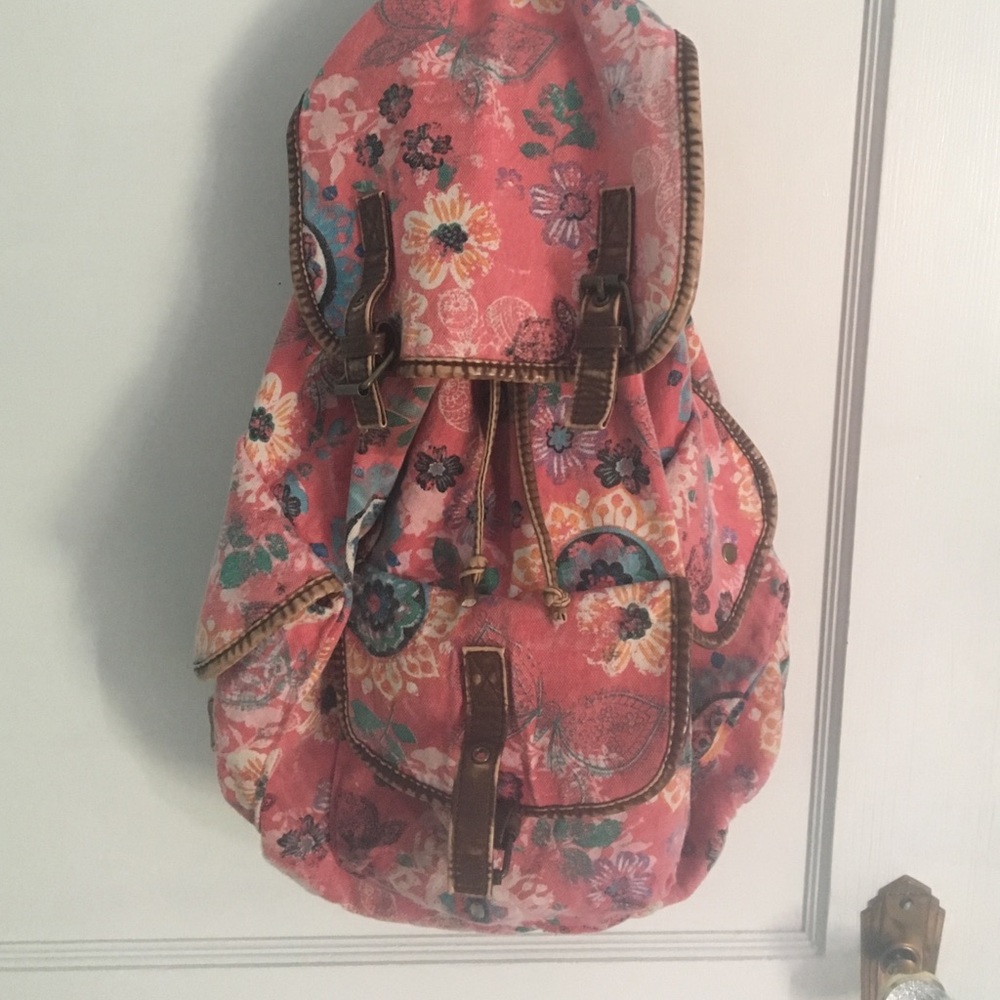 Floral, boho, backpack