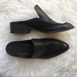 Dolce Vita black leather mules