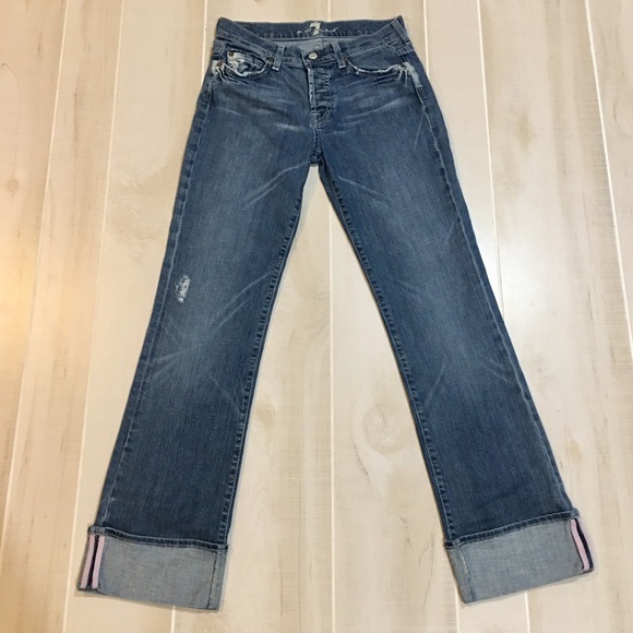 7 For All Mankind Boy Cut 26x30 - Picture 2 of 6