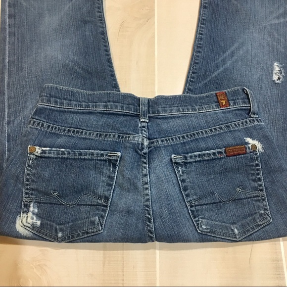 7 For All Mankind Boy Cut 26x30 - Picture 3 of 6