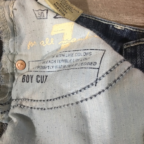 7 For All Mankind Boy Cut 26x30 - Picture 5 of 6
