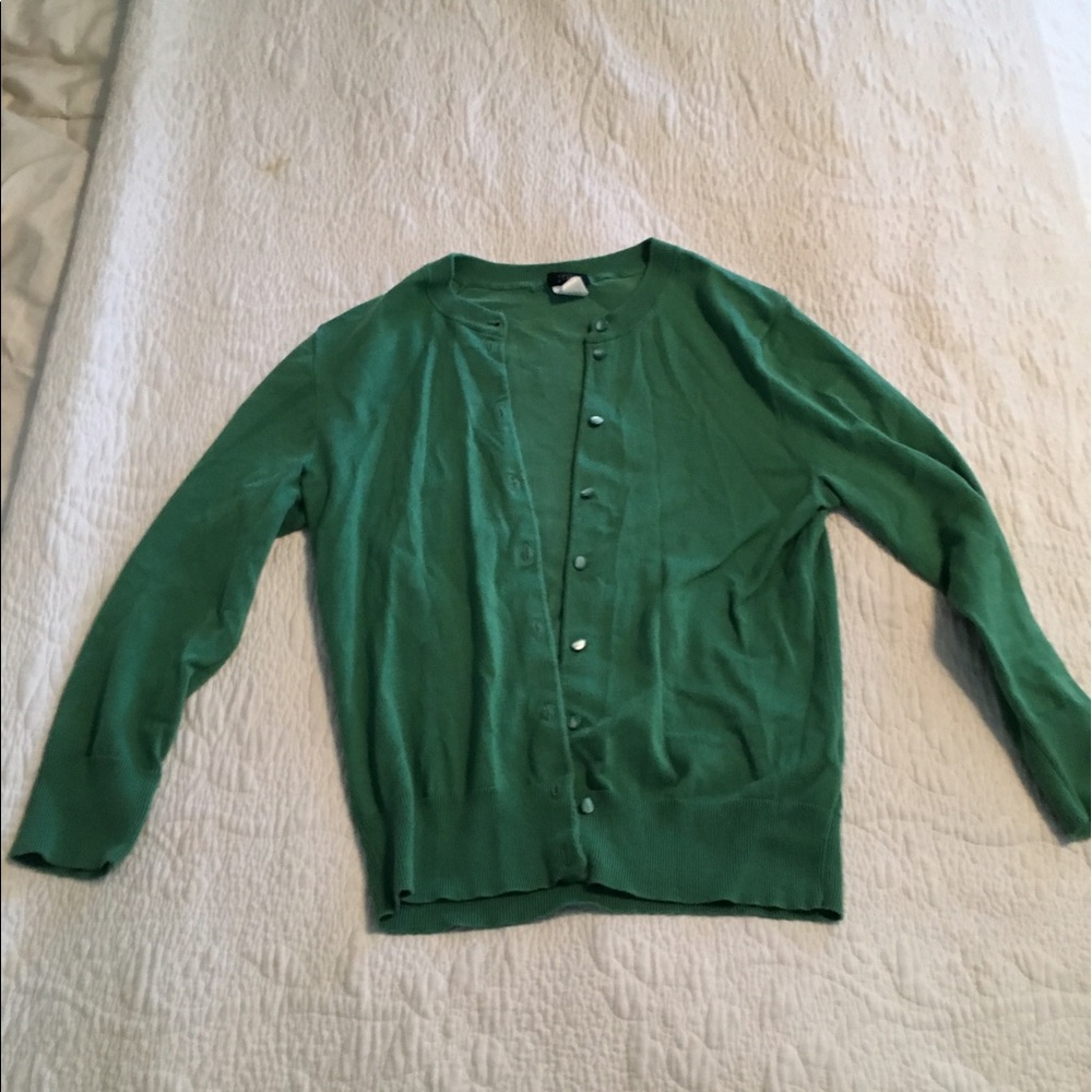 J Crew Green Jackie Cardigan