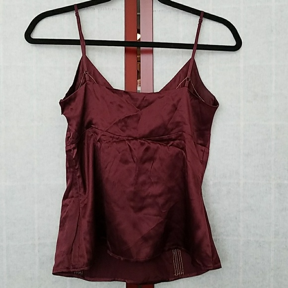 NWOT GUESS silk maroon and gold top! - Picture 2 of 4