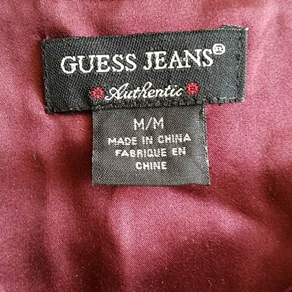 NWOT GUESS silk maroon and gold top! - Picture 4 of 4