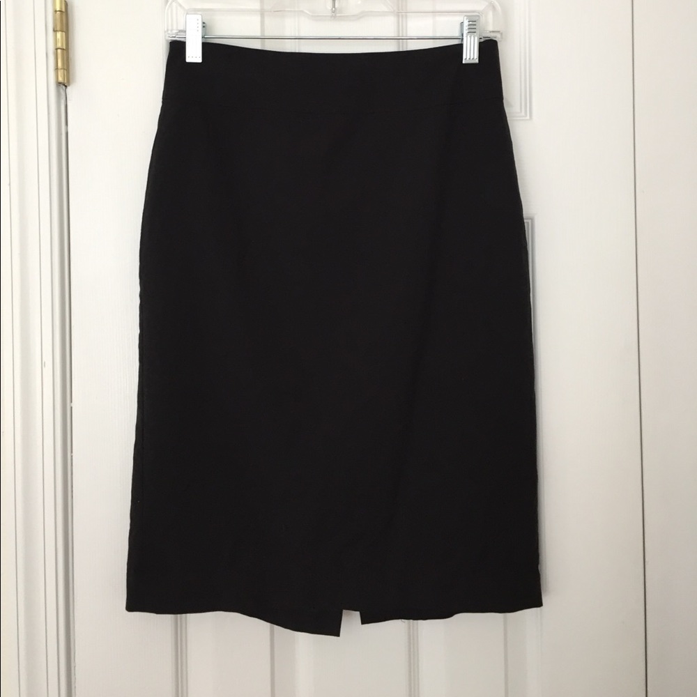 Banana Republic black wool pencil skirt