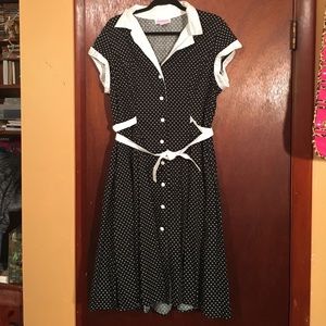 2X Heartbreaker Polkadot Rockabilly Dress Pinup