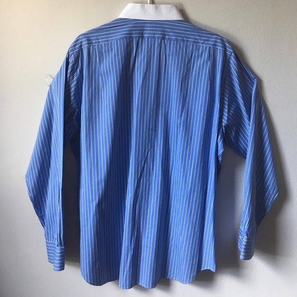 Chambray striped L/S Polo button-down - Picture 3 of 3