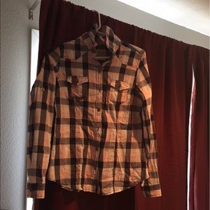 Button down plaid shirt