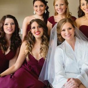 Strapless chiffon dress