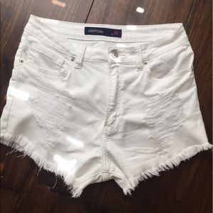 White Denim Shorts