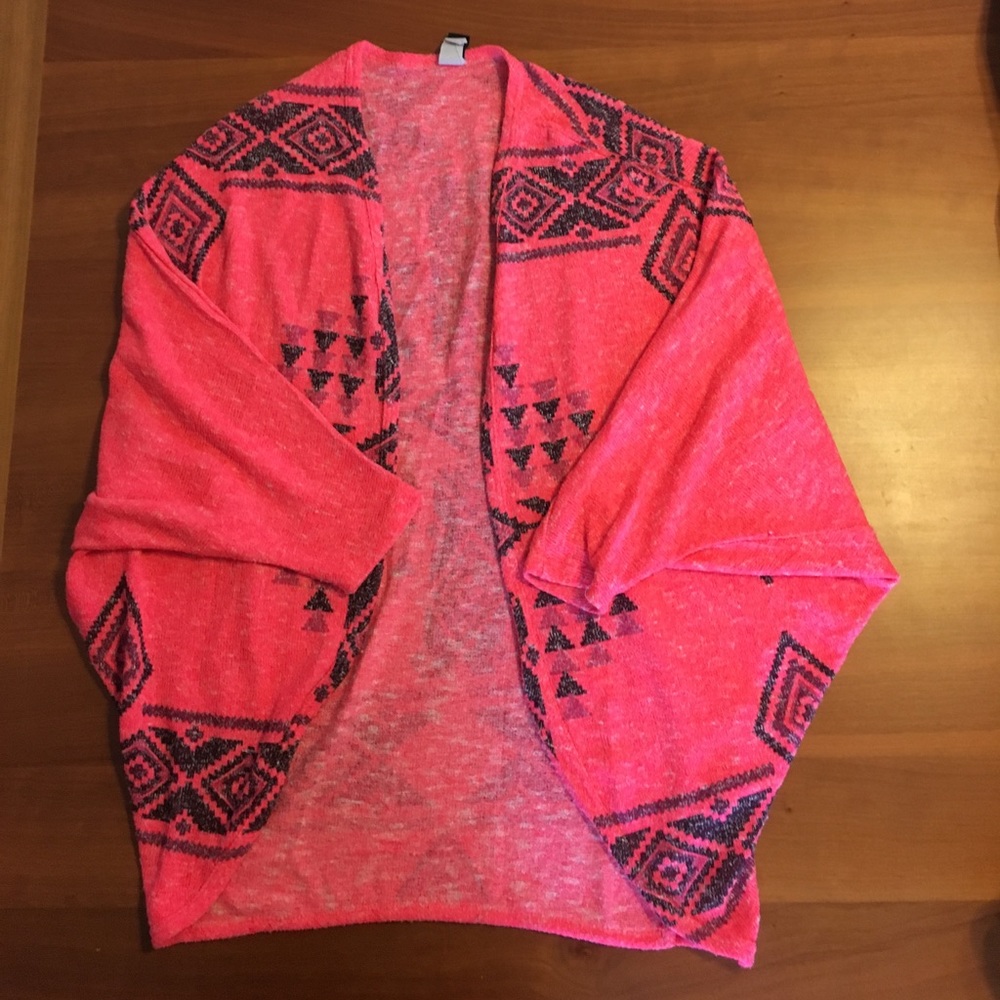Aztec print cardigan
