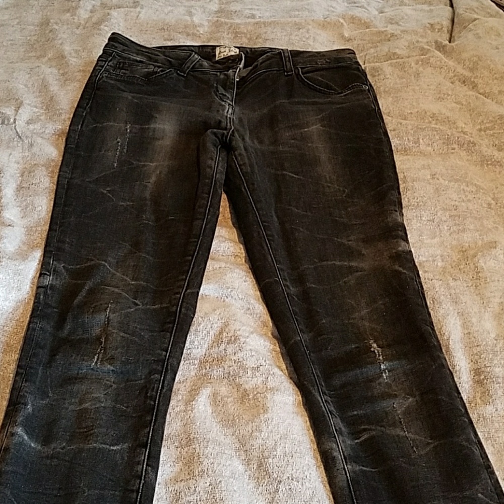 River Island UK Distressed Jeans