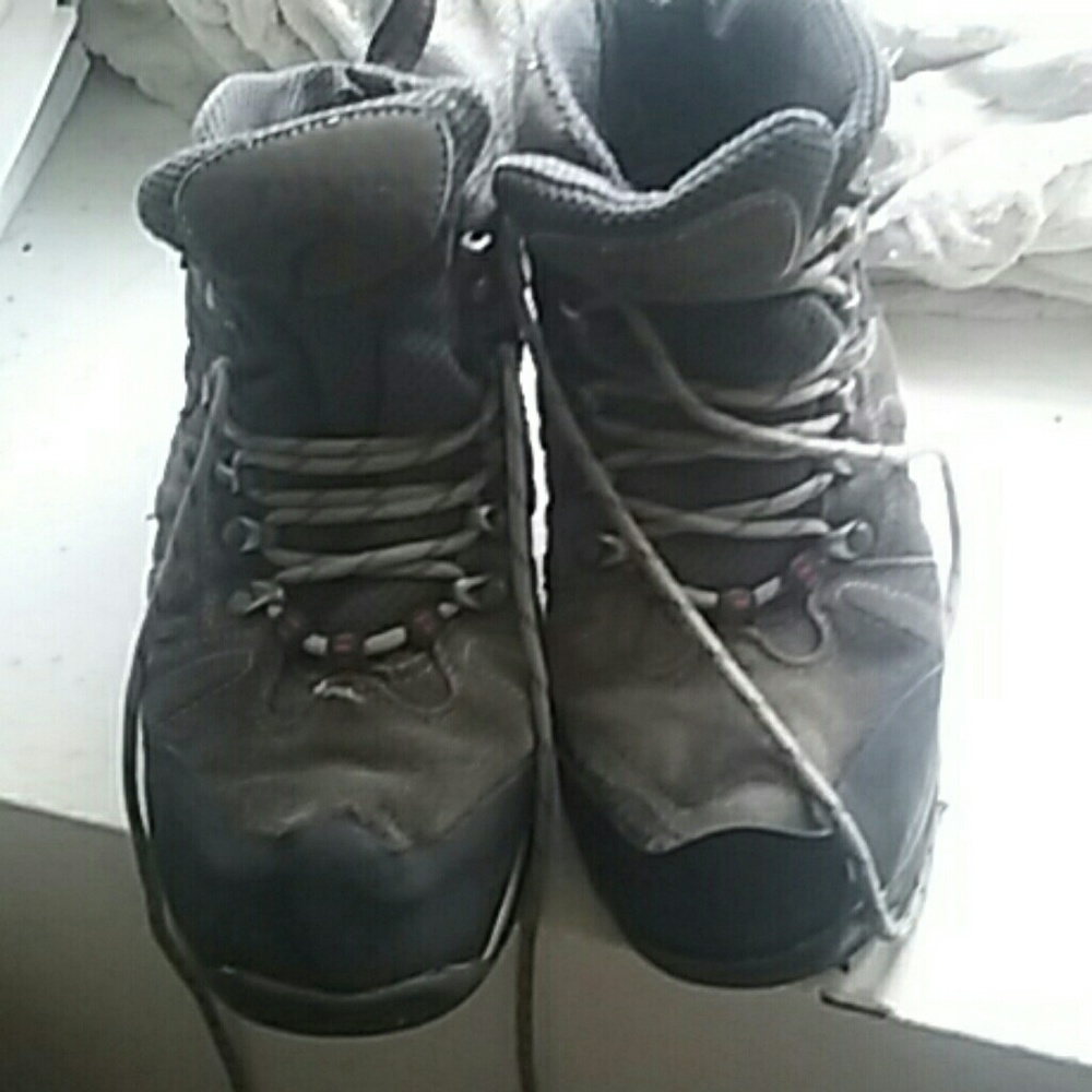 Run down hiking boots