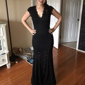 Open Back Black Gown- Brand New!! ‼️PRICE DROP