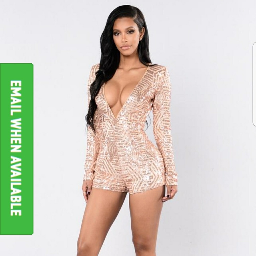 Fashion nova sequin romper