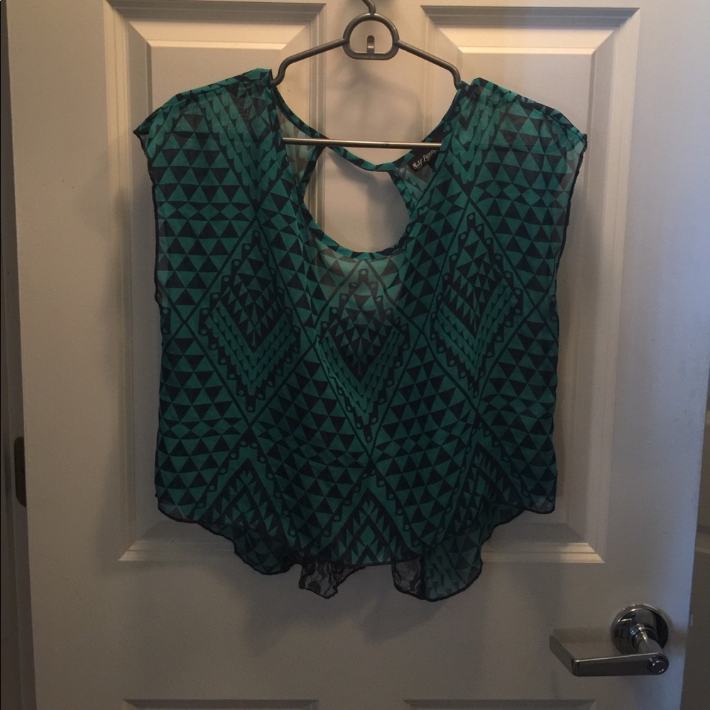 Cute High Low Top with Lace Detailing