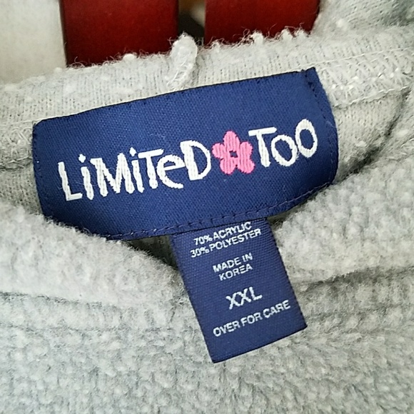 Limited Too gray hooded sweatshirt. - Picture 3 of 3