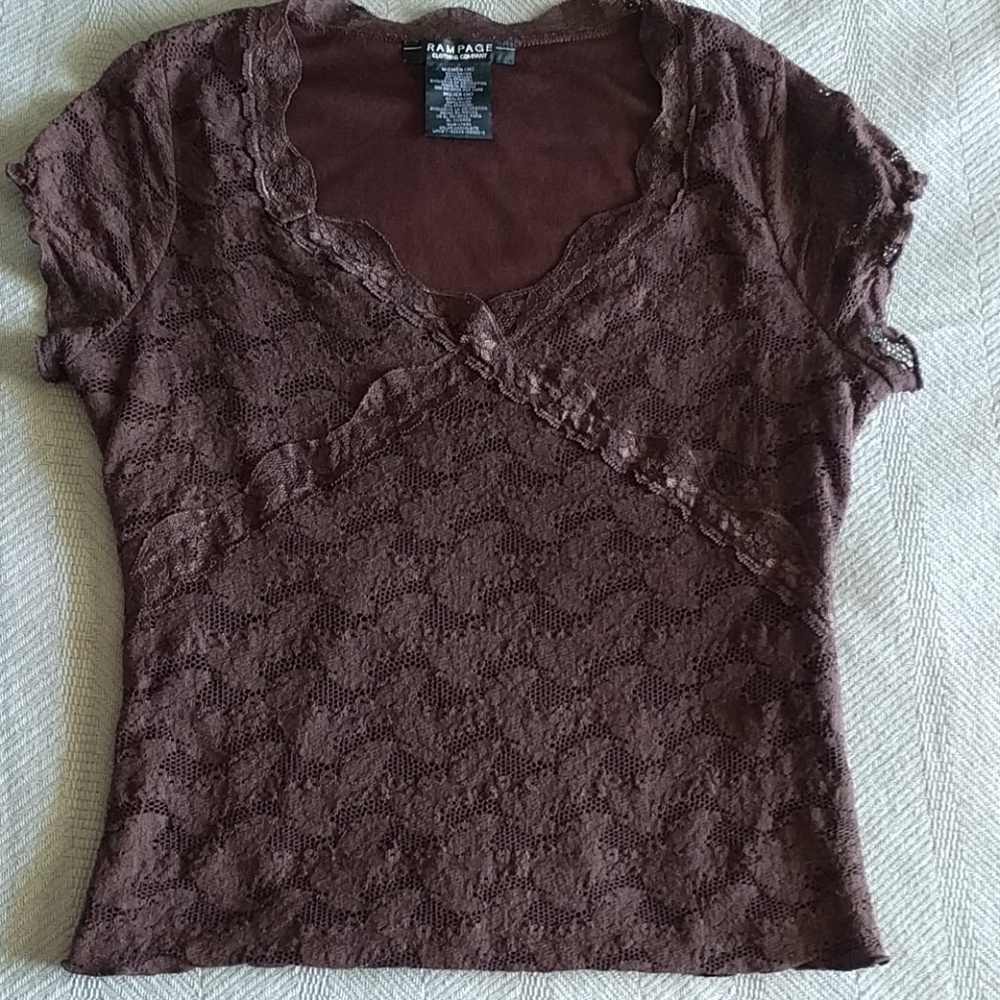 RAMPAGE Lace stretch blouse