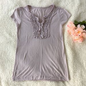 LOFT✨Ruffled Neckline Top✨