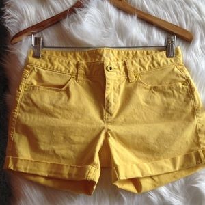 Loft cuffed yellow shorts