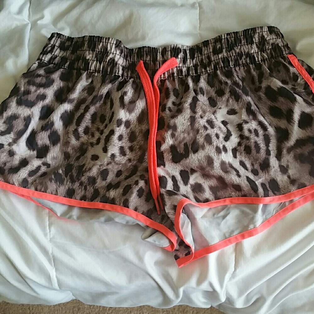 PINK leopard board shorts