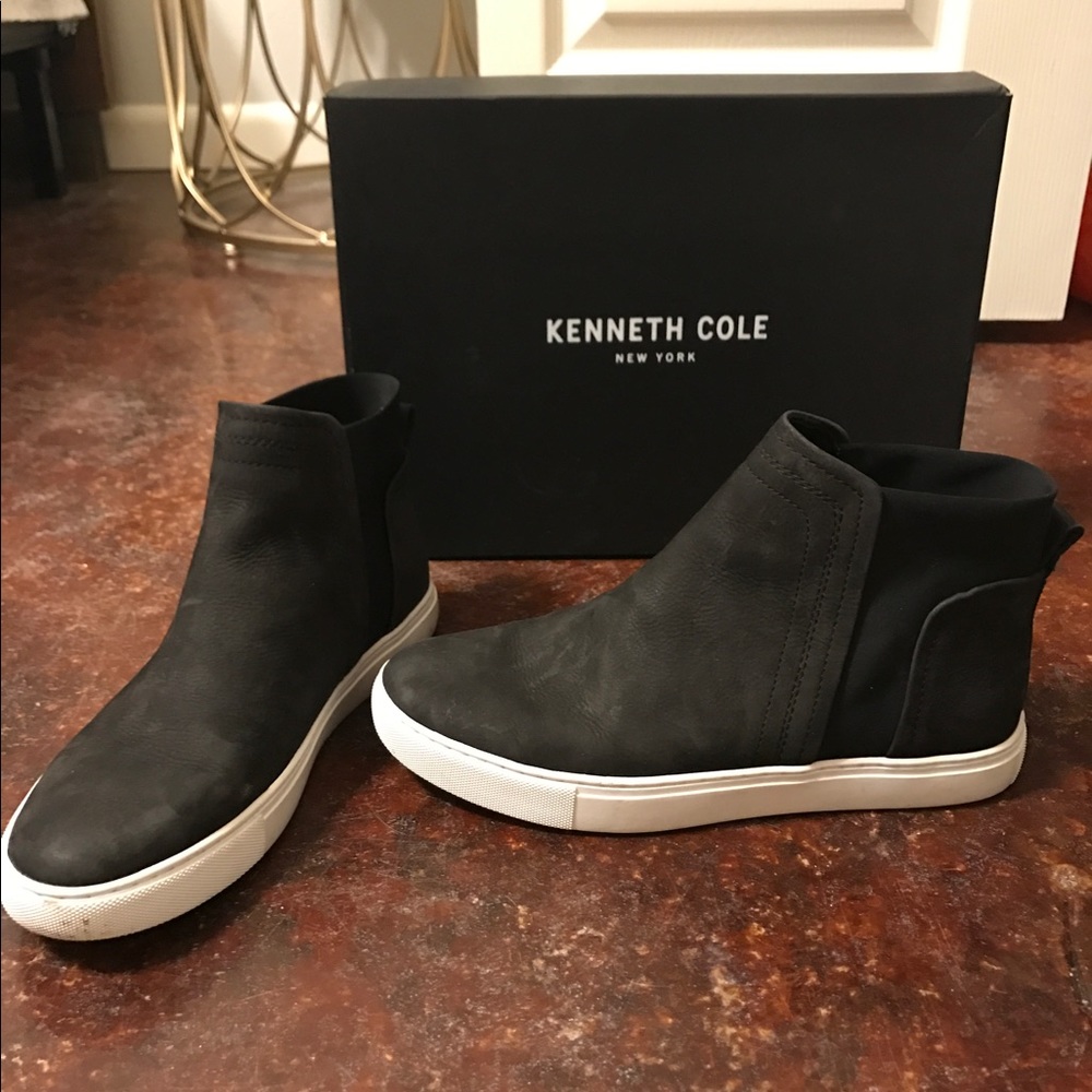 Kenneth Cole black high top sneakers