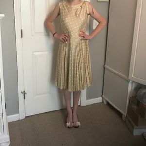 Kate Spade silk nude polka dot dress