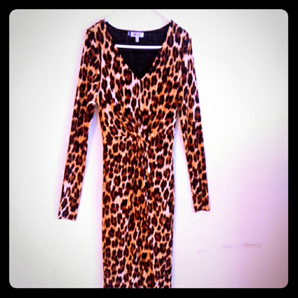 Twisted front sheath dress