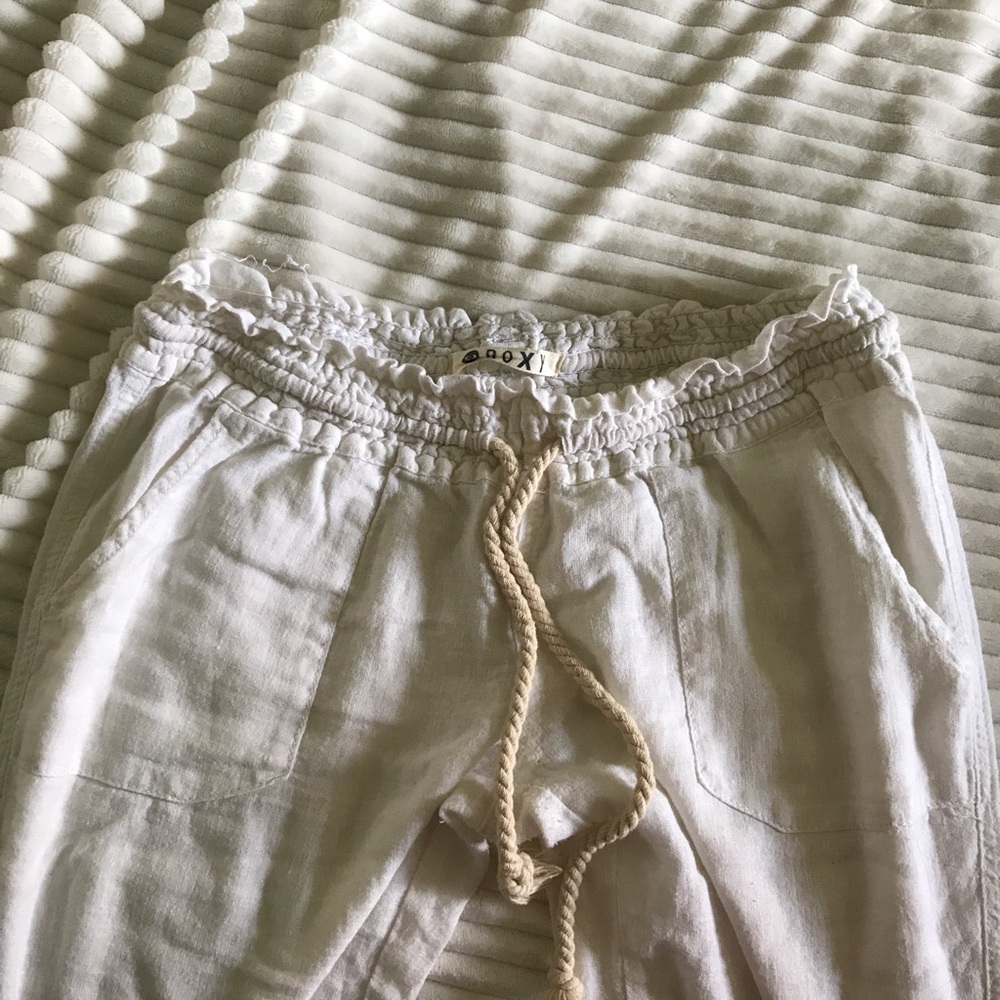 Roxy White Beach Flowy Pants