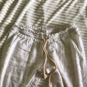 Roxy White Beach Flowy Pants