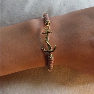 Pink Stretchy Anchor Bracelet