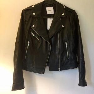 NTW Mango Black Leather Jacket