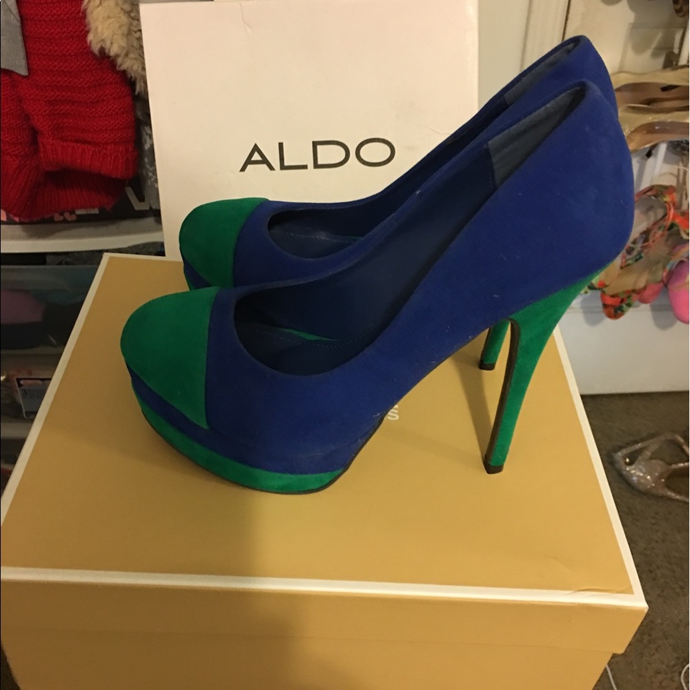 Liliana Teal and Royal Blue Pumps