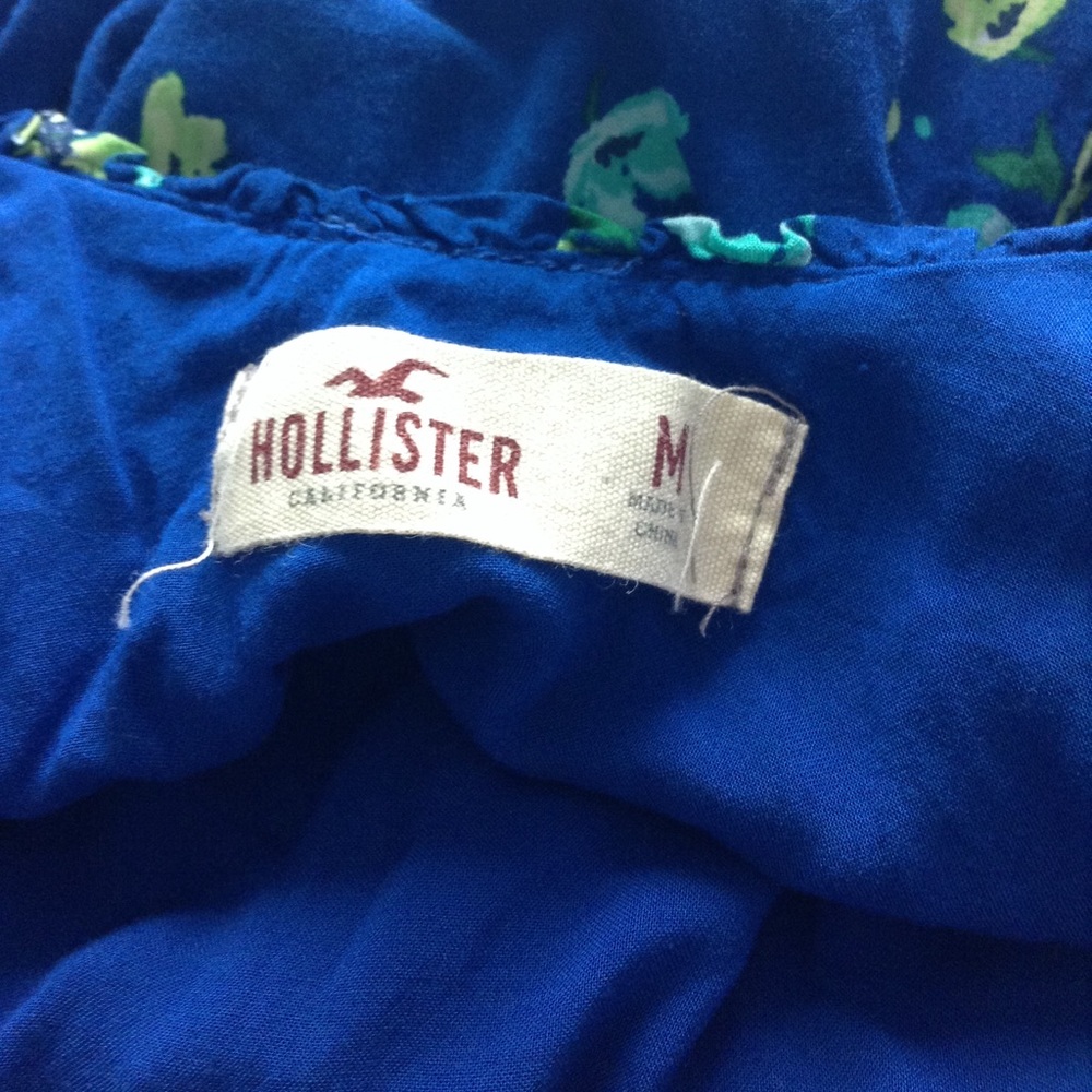 HOLLISTER M Blue Short Flowy Floral Dress - Picture 3 of 7
