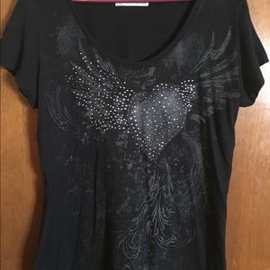 Black and bling shirt.