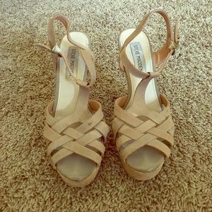 Steven madden tan wedges
